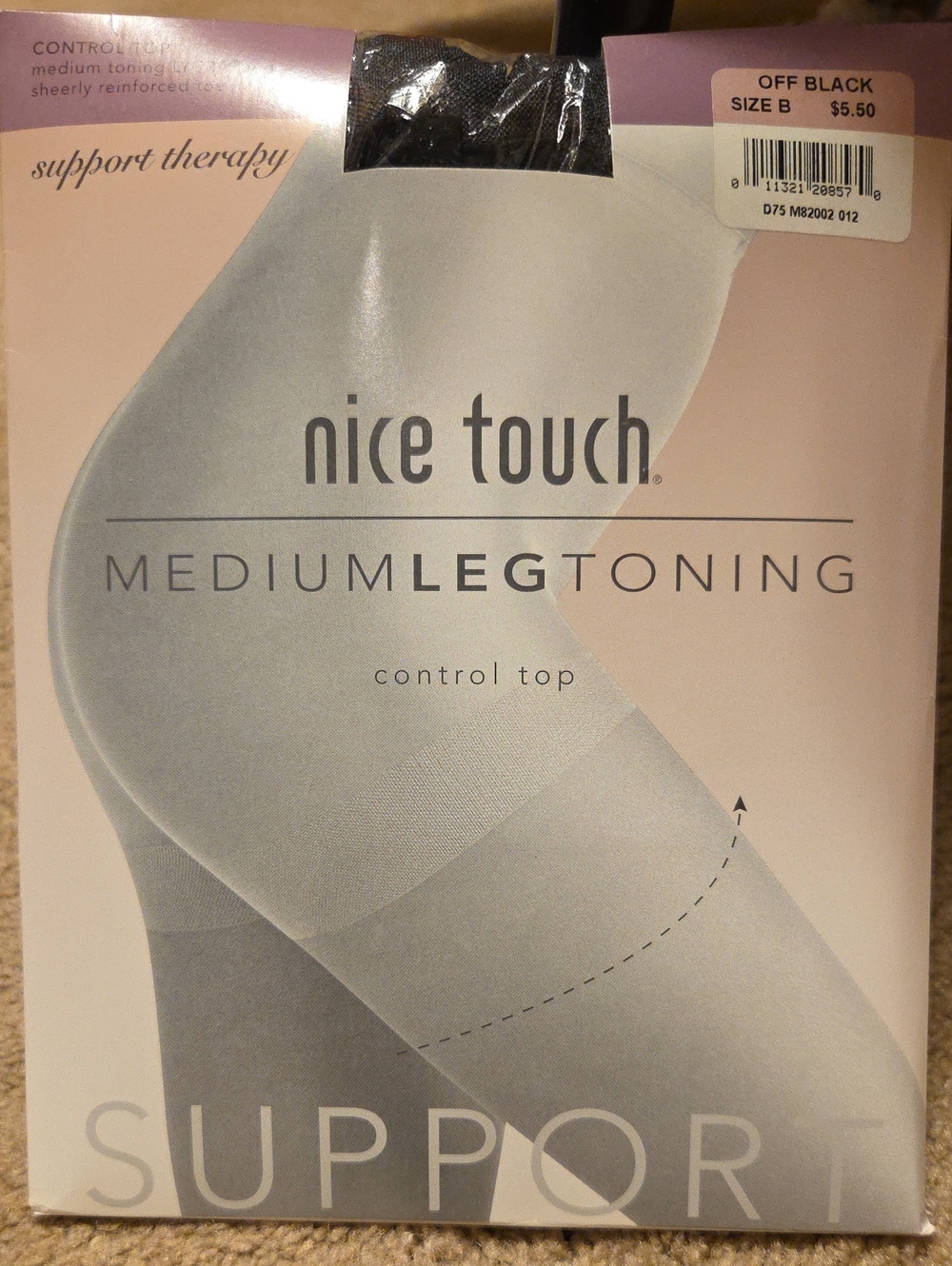 NICE TOUCH Medium Leg Toning Control Top Pantyhose